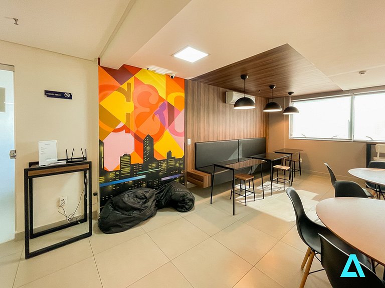 Studio Decorado, Jardim Goiás, 3 min Flamboyant